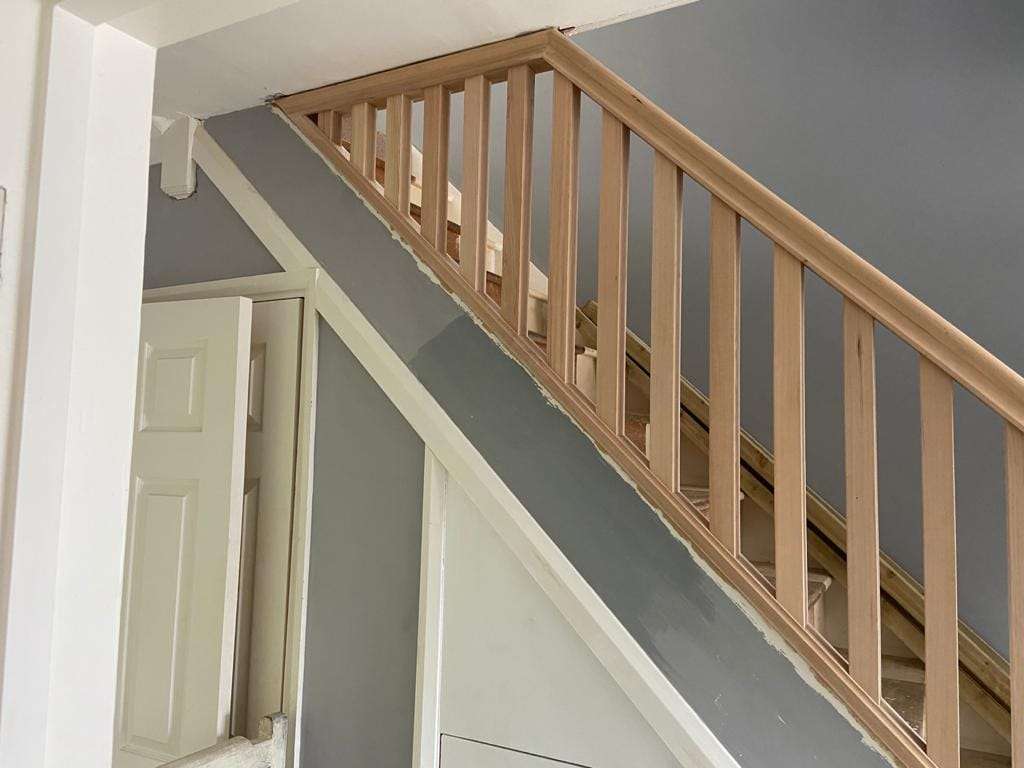 Pine staircase balustrade, by ANG Carpentry & Building Services
